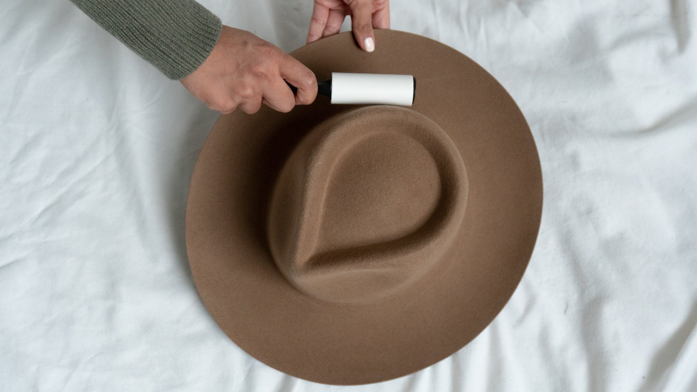Brown Gigi Pip flat brim hat