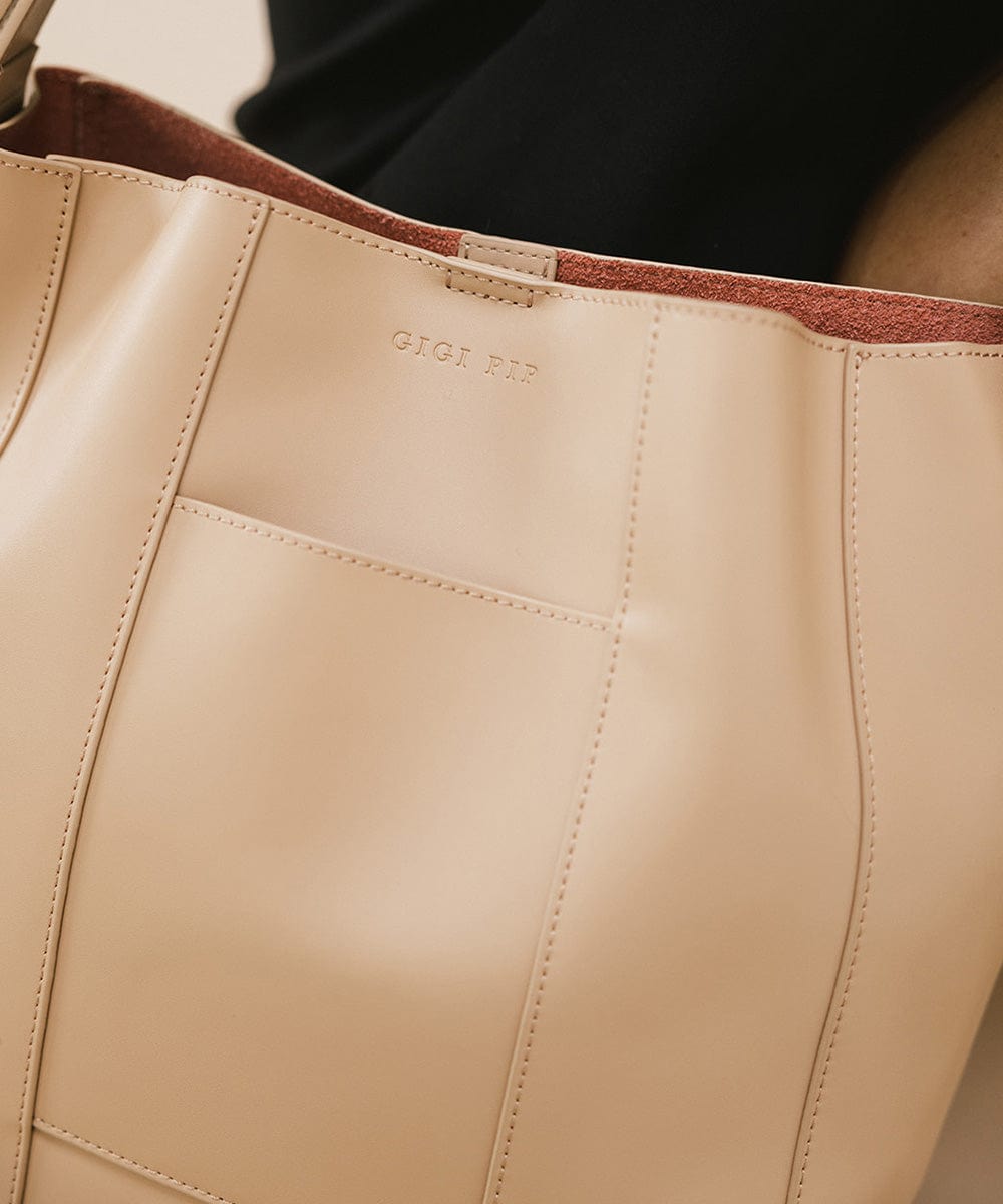Dia Everyday Leather Tote Bag - GIGI PIP #color_tan