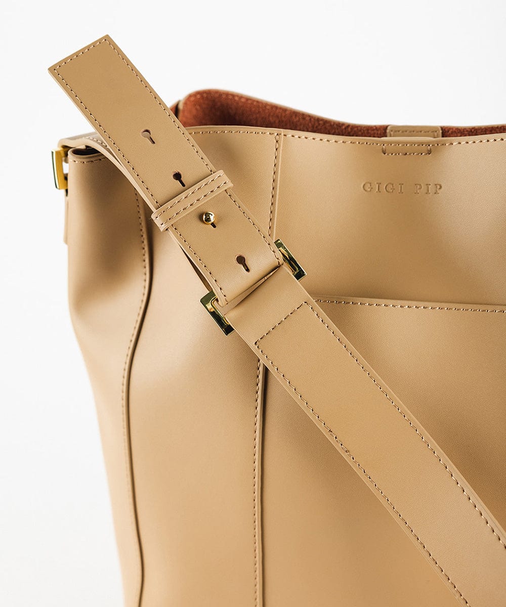 Dia Everyday Leather Tote Bag - GIGI PIP #color_tan