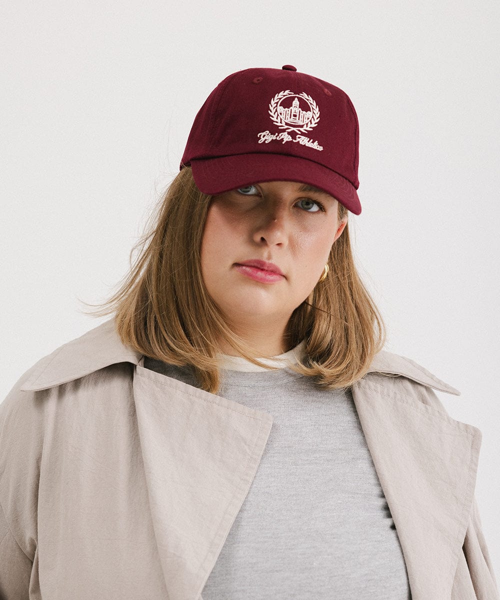 Gigi Crest Ball Cap - GIGI PIP #color_burgundy