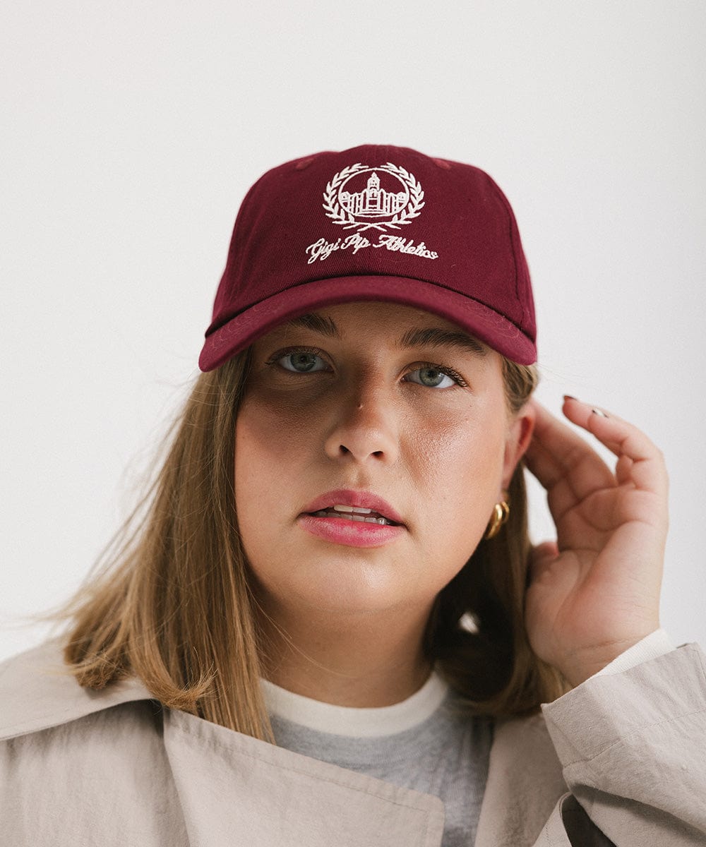 Gigi Crest Ball Cap - GIGI PIP #color_burgundy