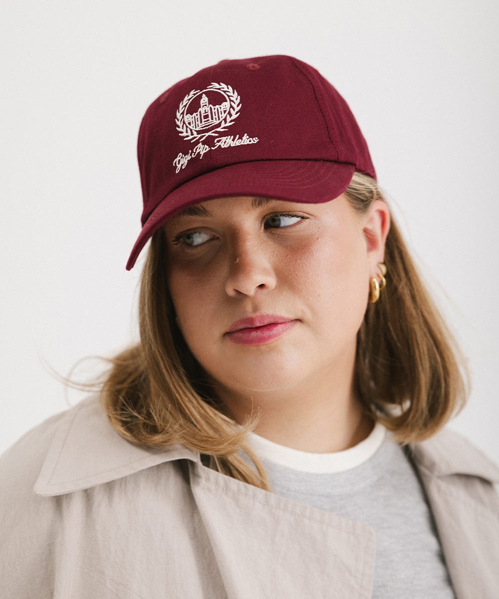 Gigi Crest Ball Cap - GIGI PIP #color_burgundy