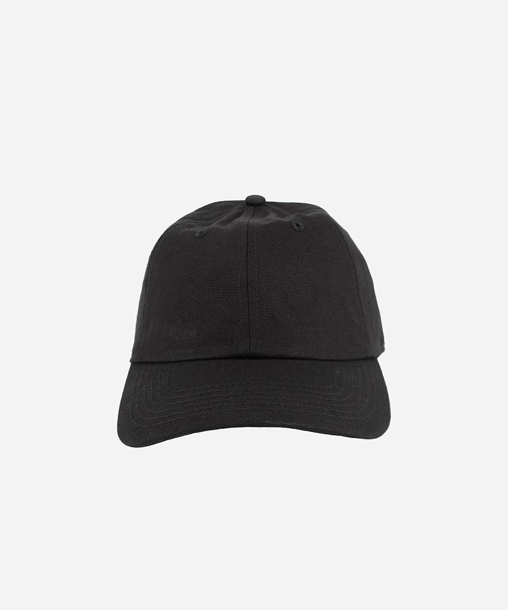 A black ball cap on a plain background #color_black