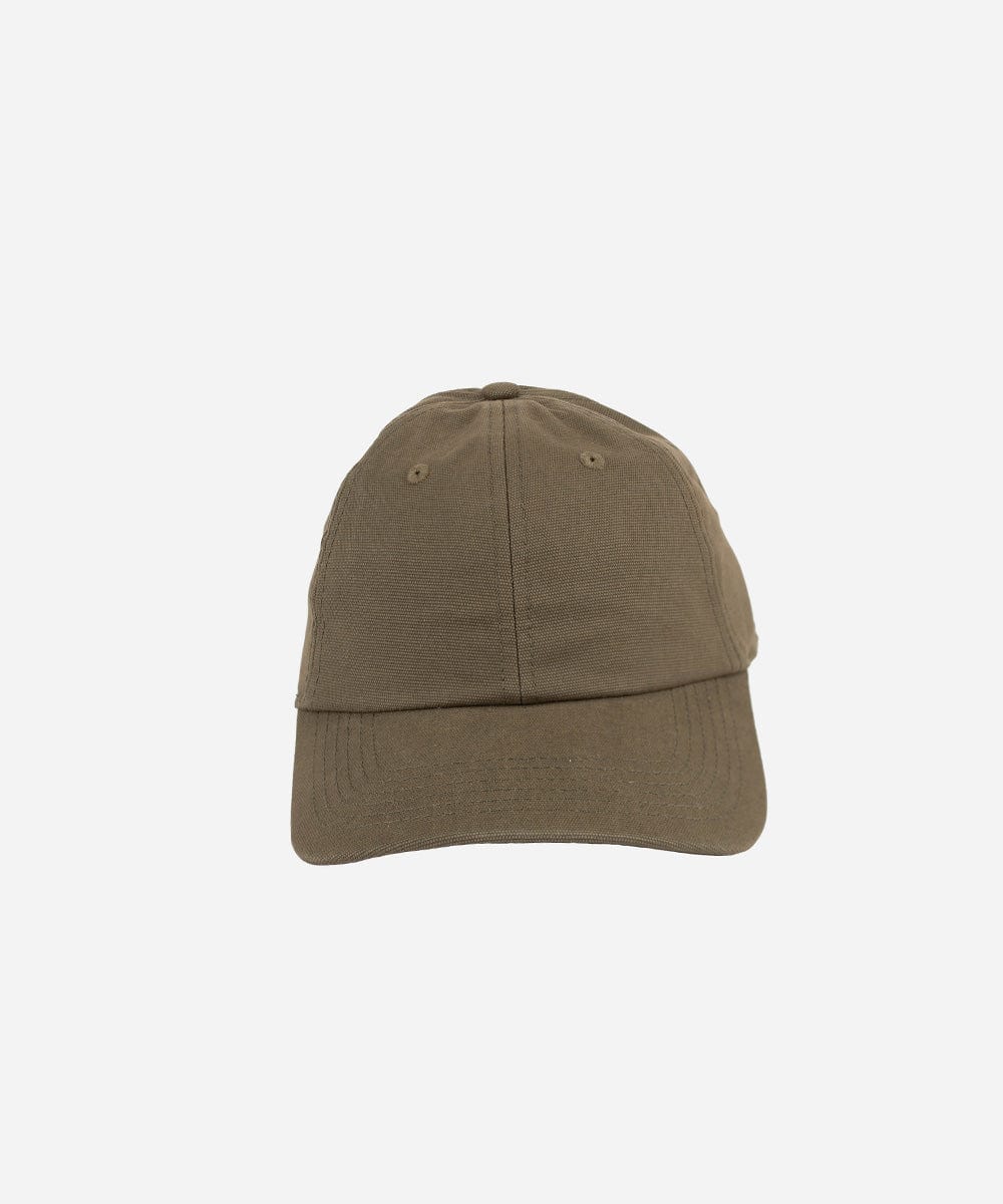 An olive colored ball cap on a plain background #color_olive