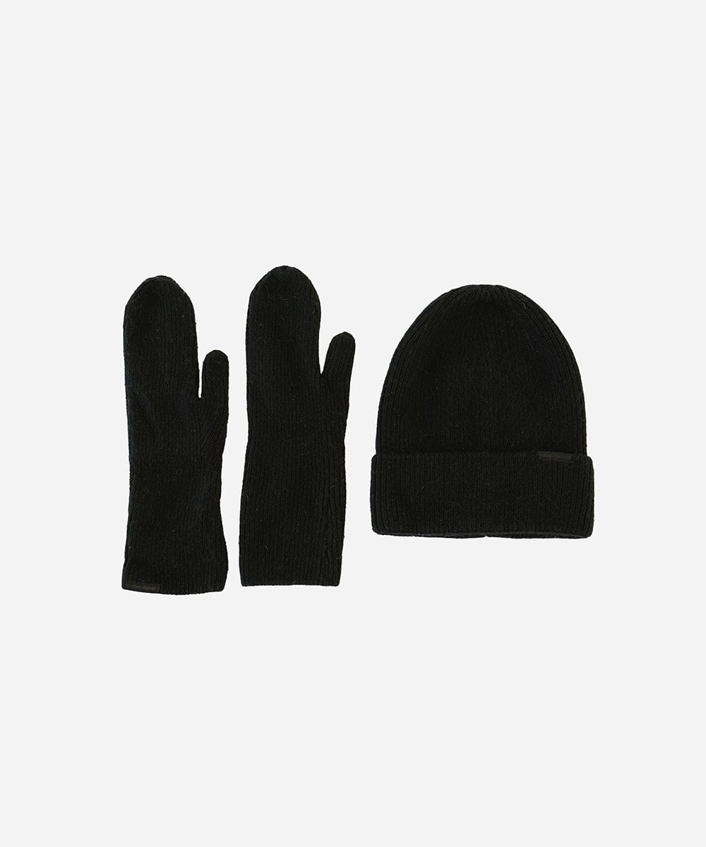 Nina Knit Beanie + Mitten Set - GIGI PIP #color_black