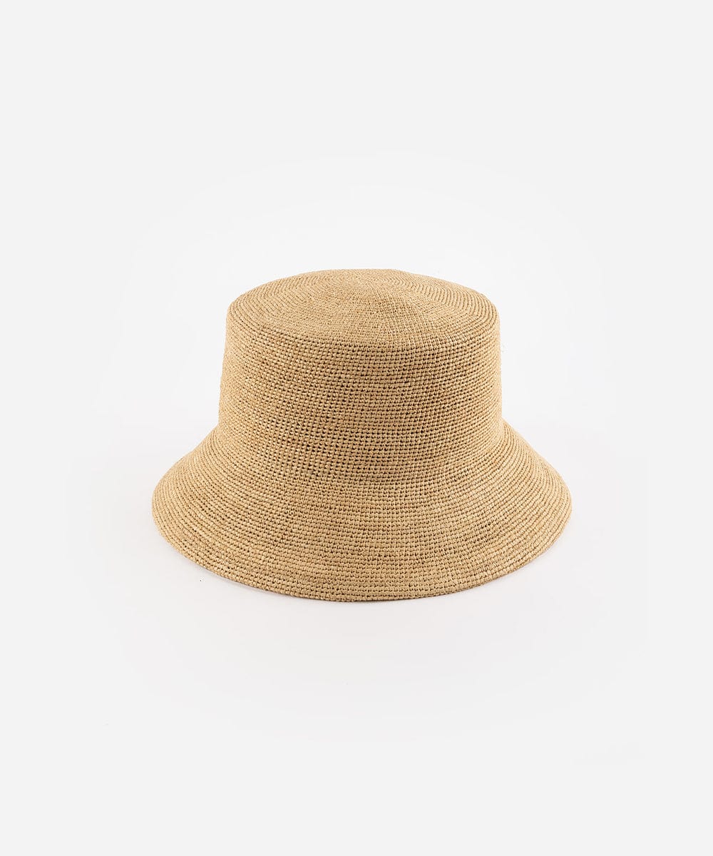 A natural colored packable bucket hat on a white background. #color_natural