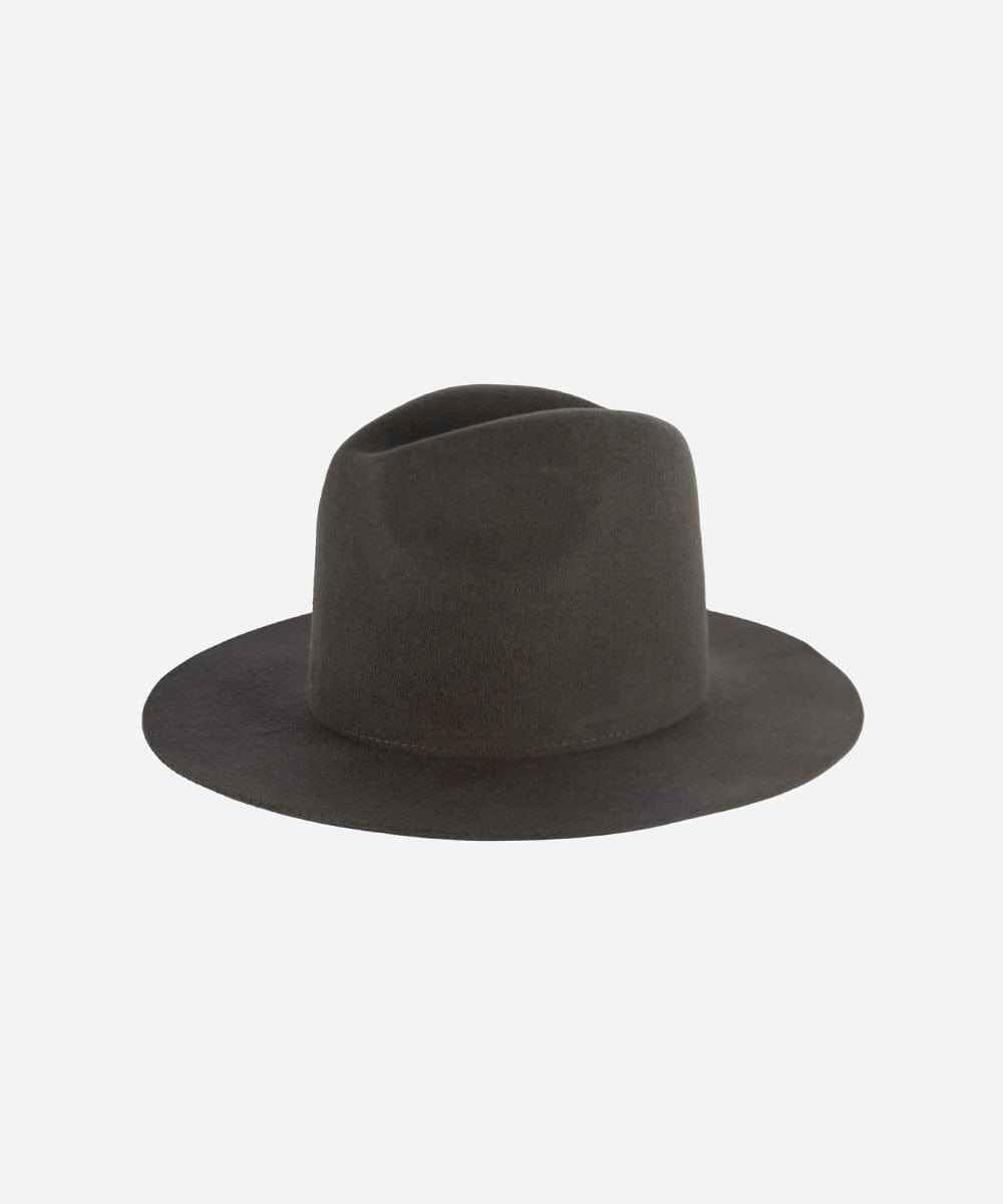 Dark gray tall fedora hat on a white background #color_dark grey