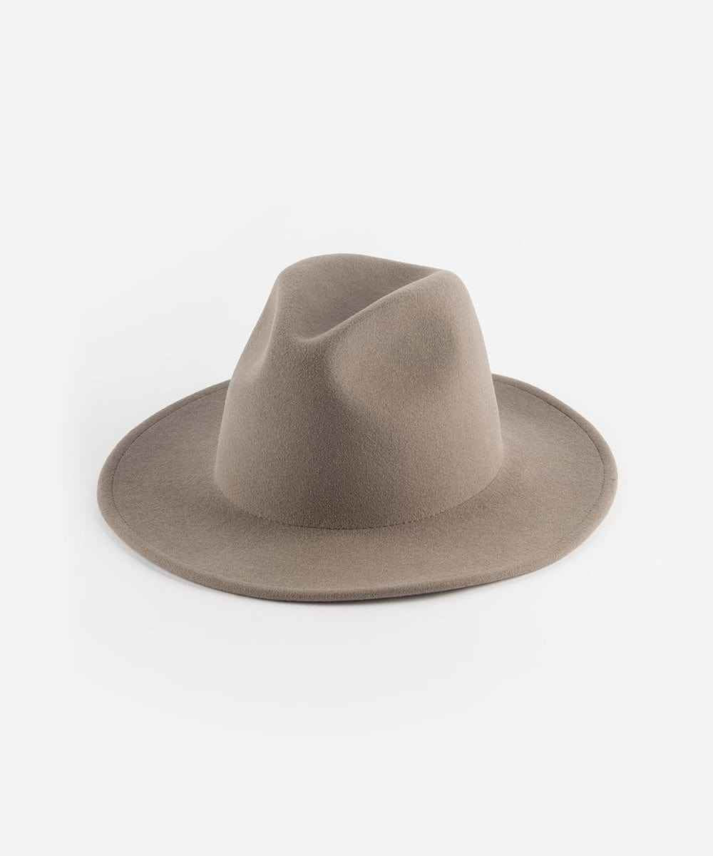 A light grey fedora hat on a white background #color_light grey