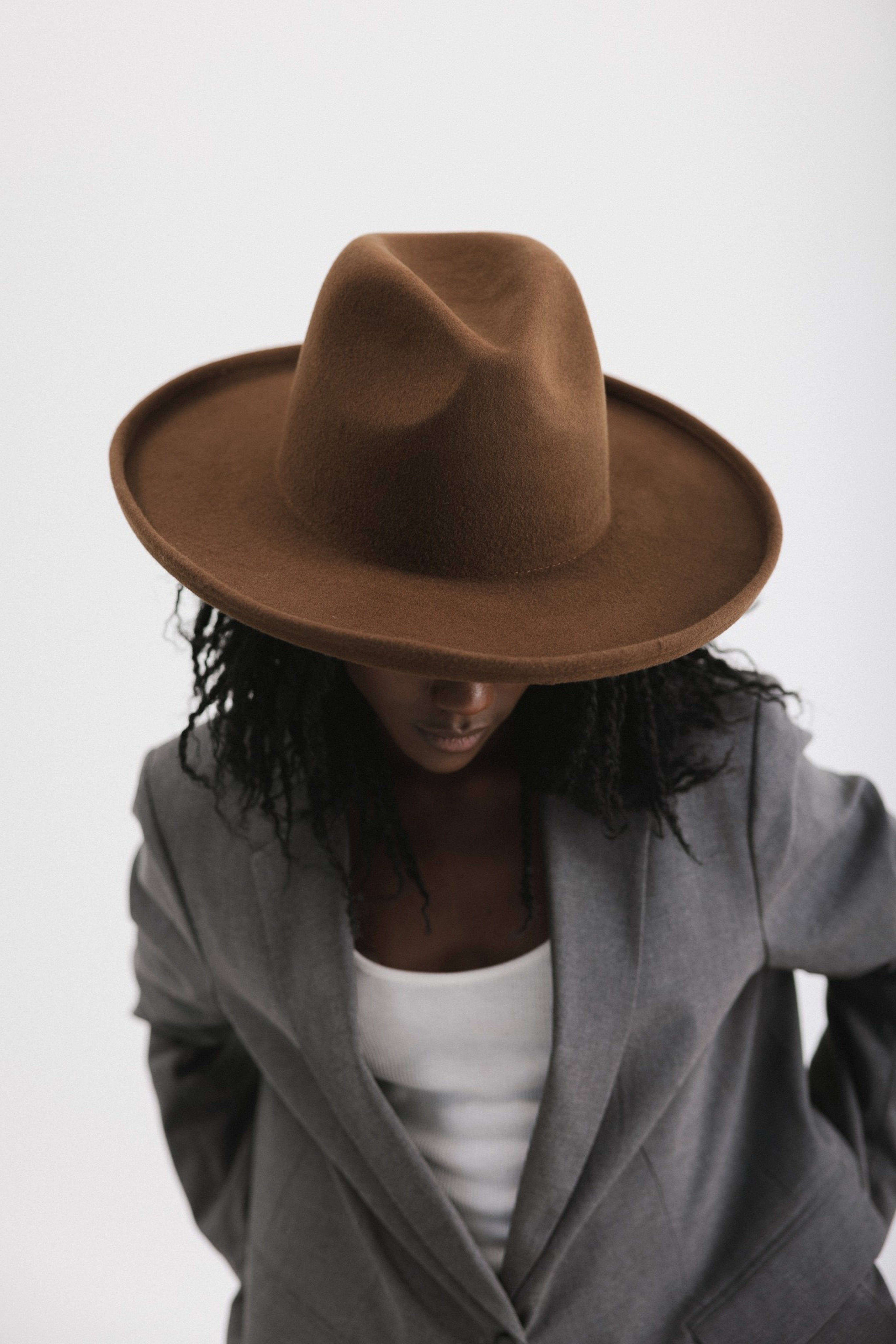 Maude Pencil Brim Fedora - Chocolate - GIGI PIP #color_chocolate