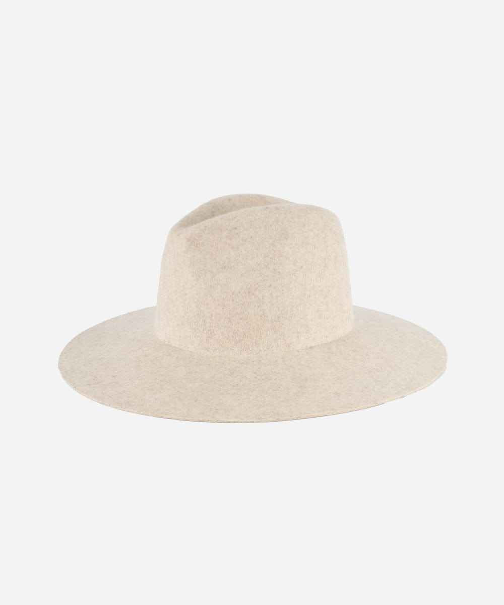 A mix ivory colored wide brim hat on a white background #color_mix ivory