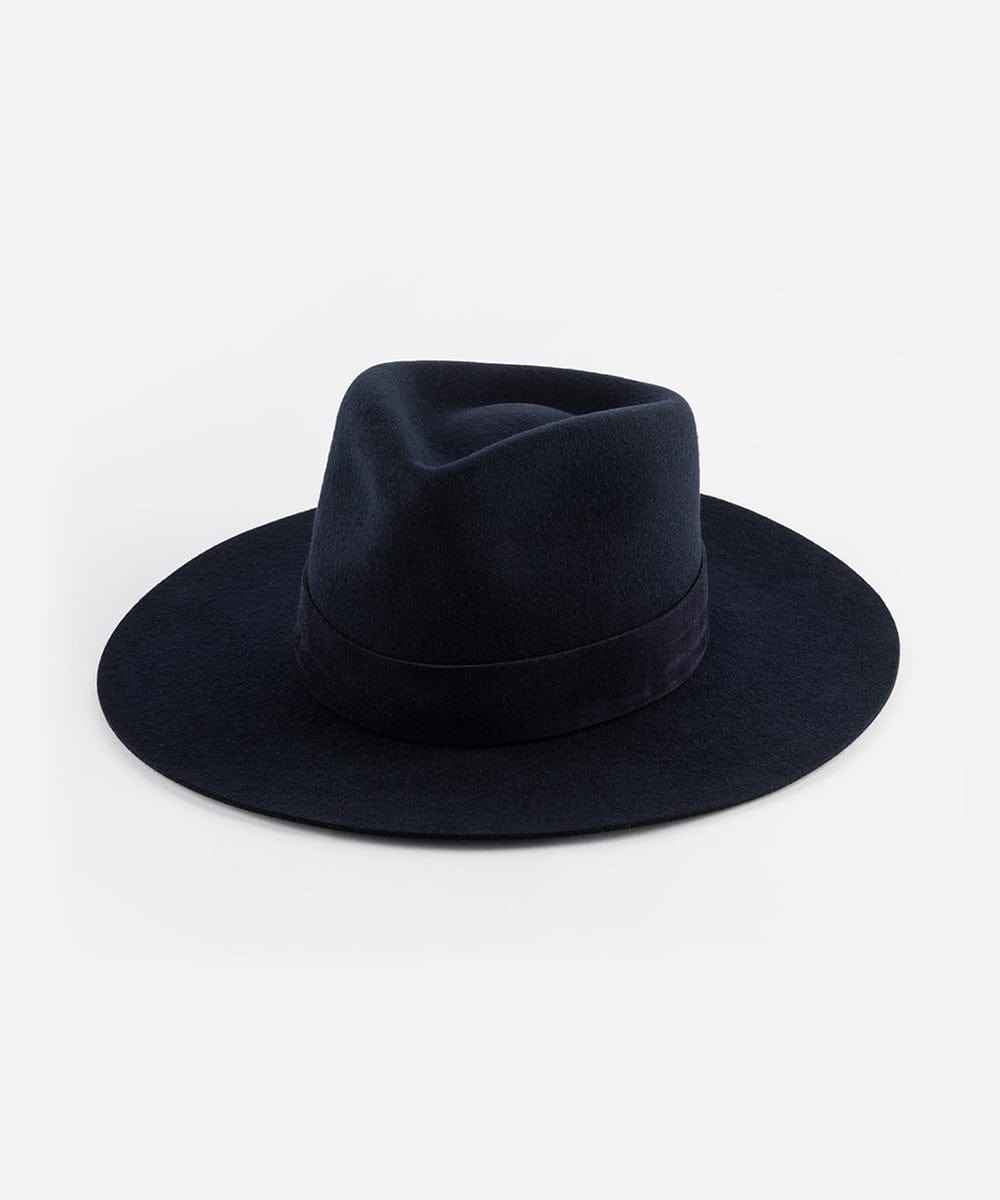 Navy fedora hat on a white background #color_navy