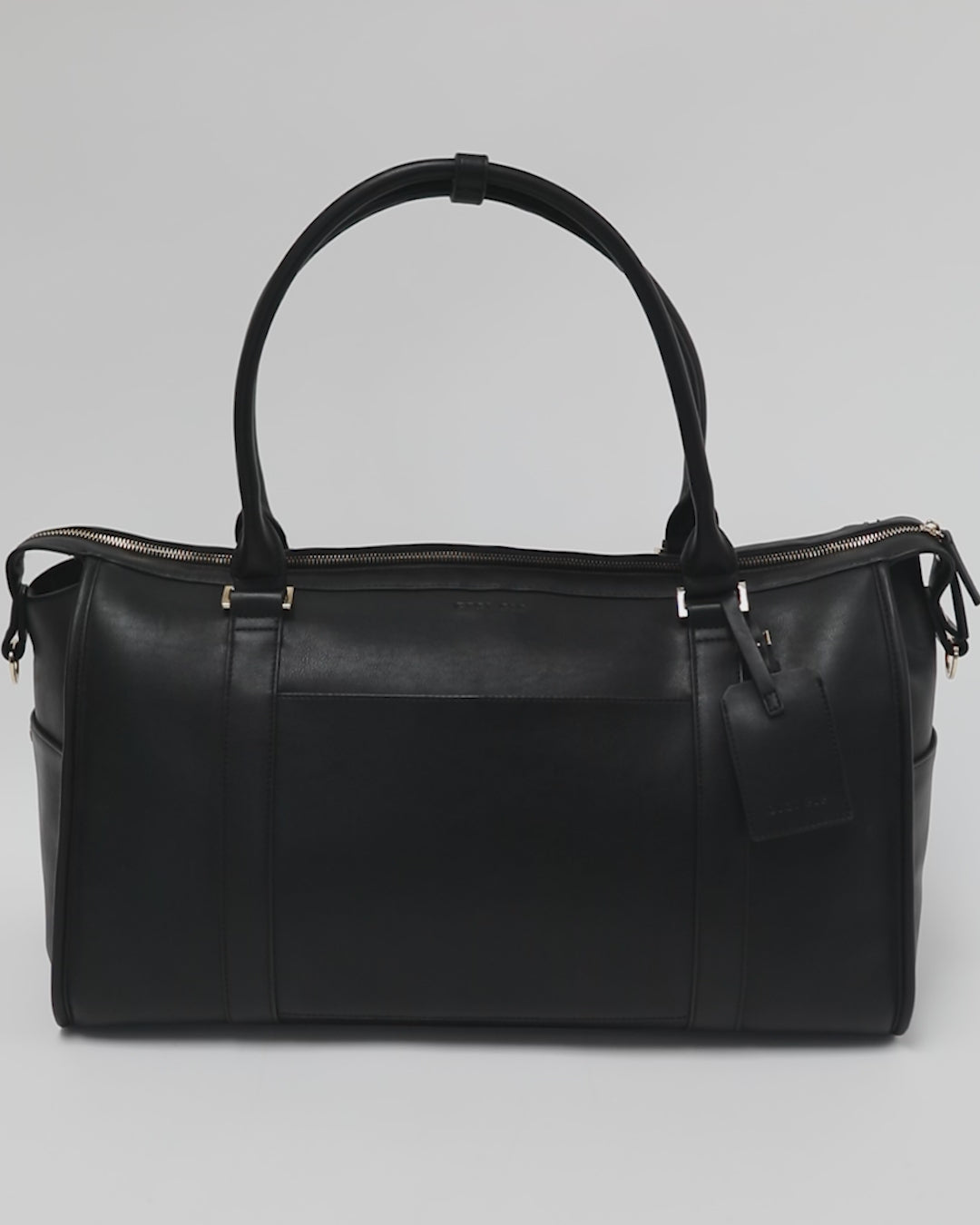 Atlas Weekender | Vegan Leather Hospital Bag - GIGI PIP #color_black