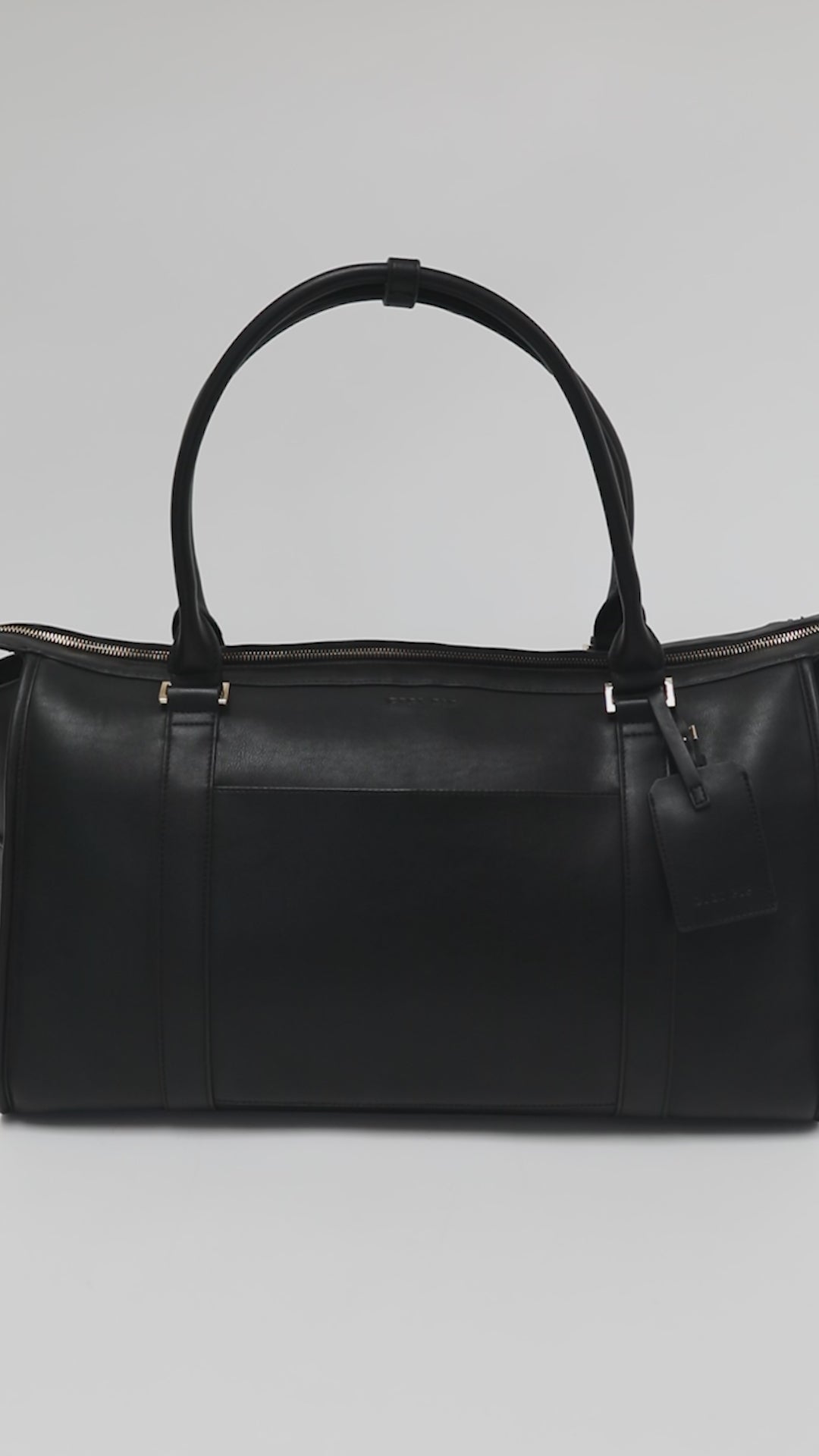 Atlas Weekender | Vegan Leather Hospital Bag - GIGI PIP #color_black