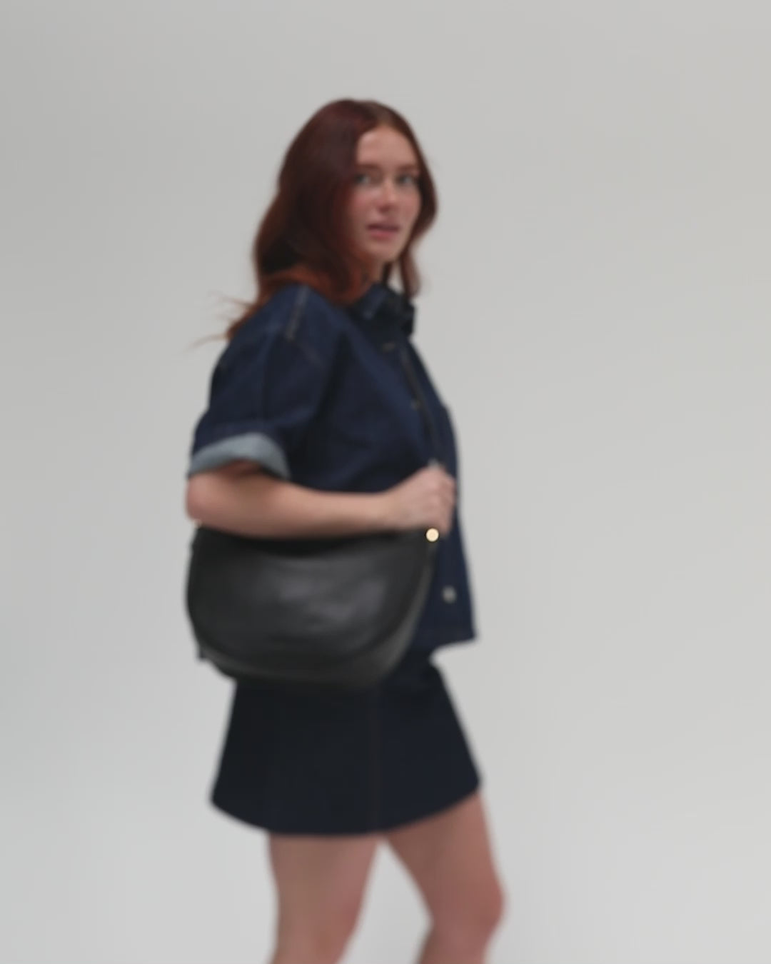 Drew Slouchy Genuine Leather Bag - GIGI PIP #color_black