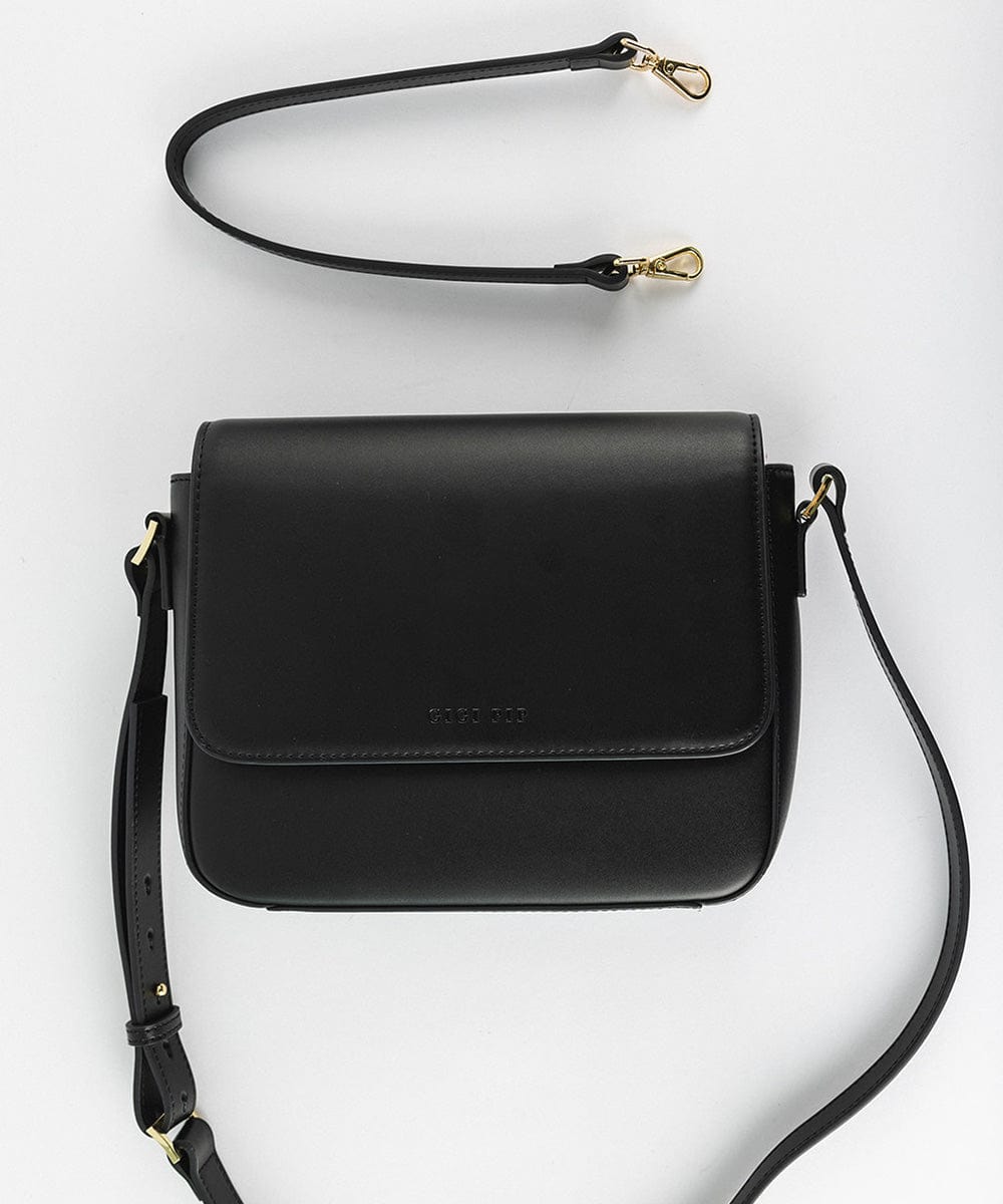Rhys Crossbody Genuine Leather Bag - GIGI PIP #color_black