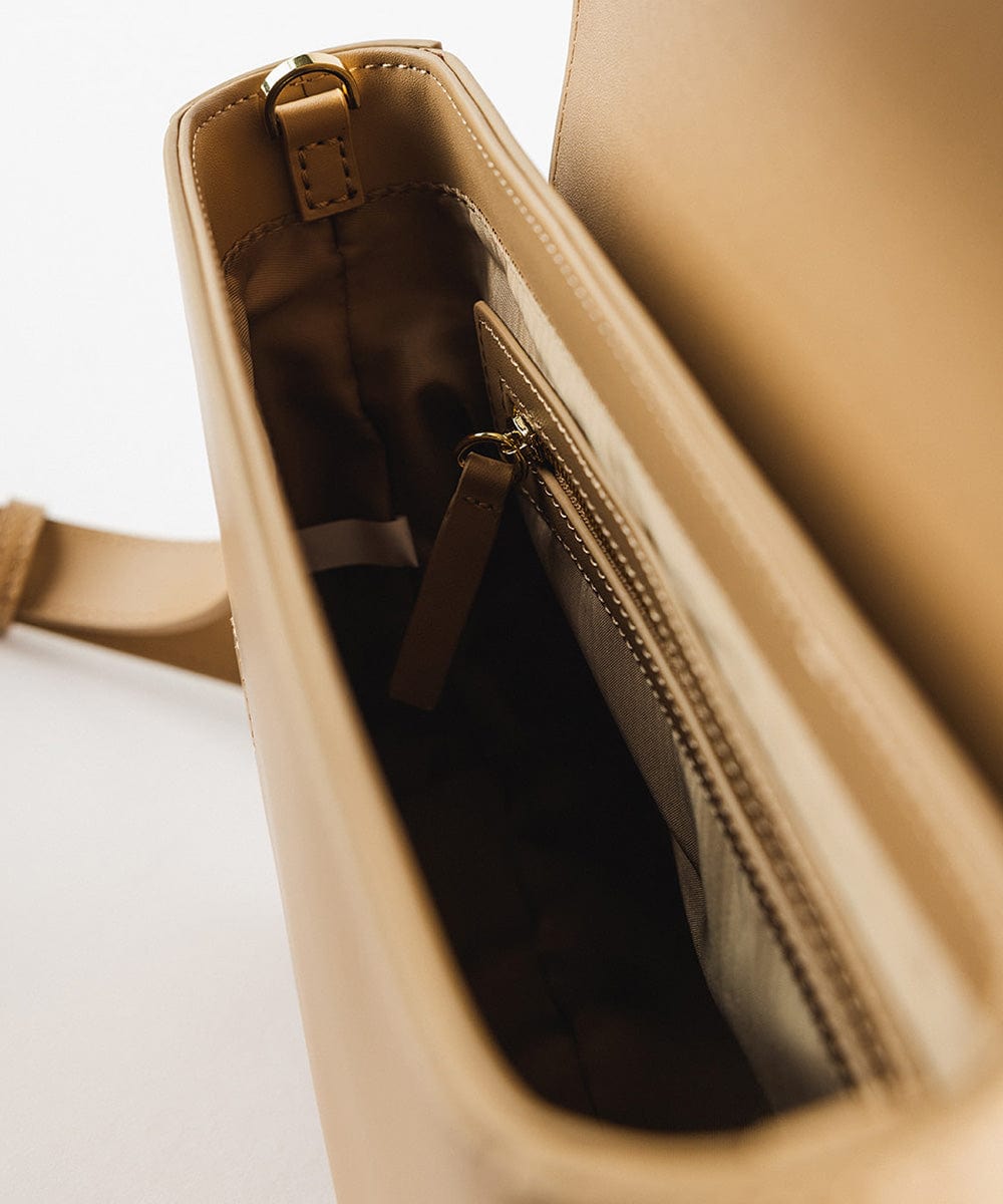 Rhys Crossbody Genuine Leather Bag - GIGI PIP #color_tan