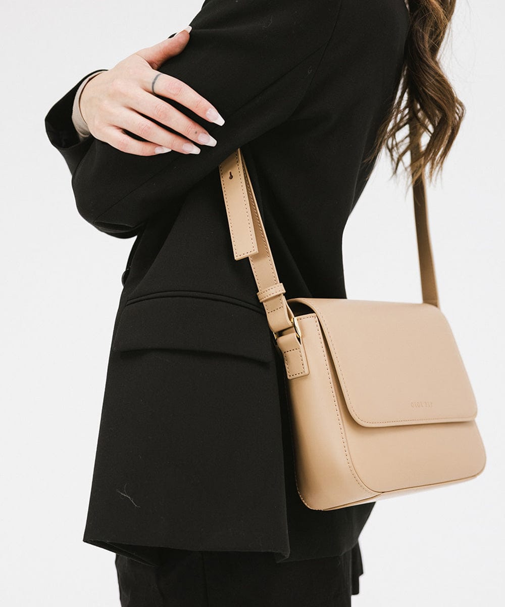 Rhys Crossbody Genuine Leather Bag - GIGI PIP #color_tan