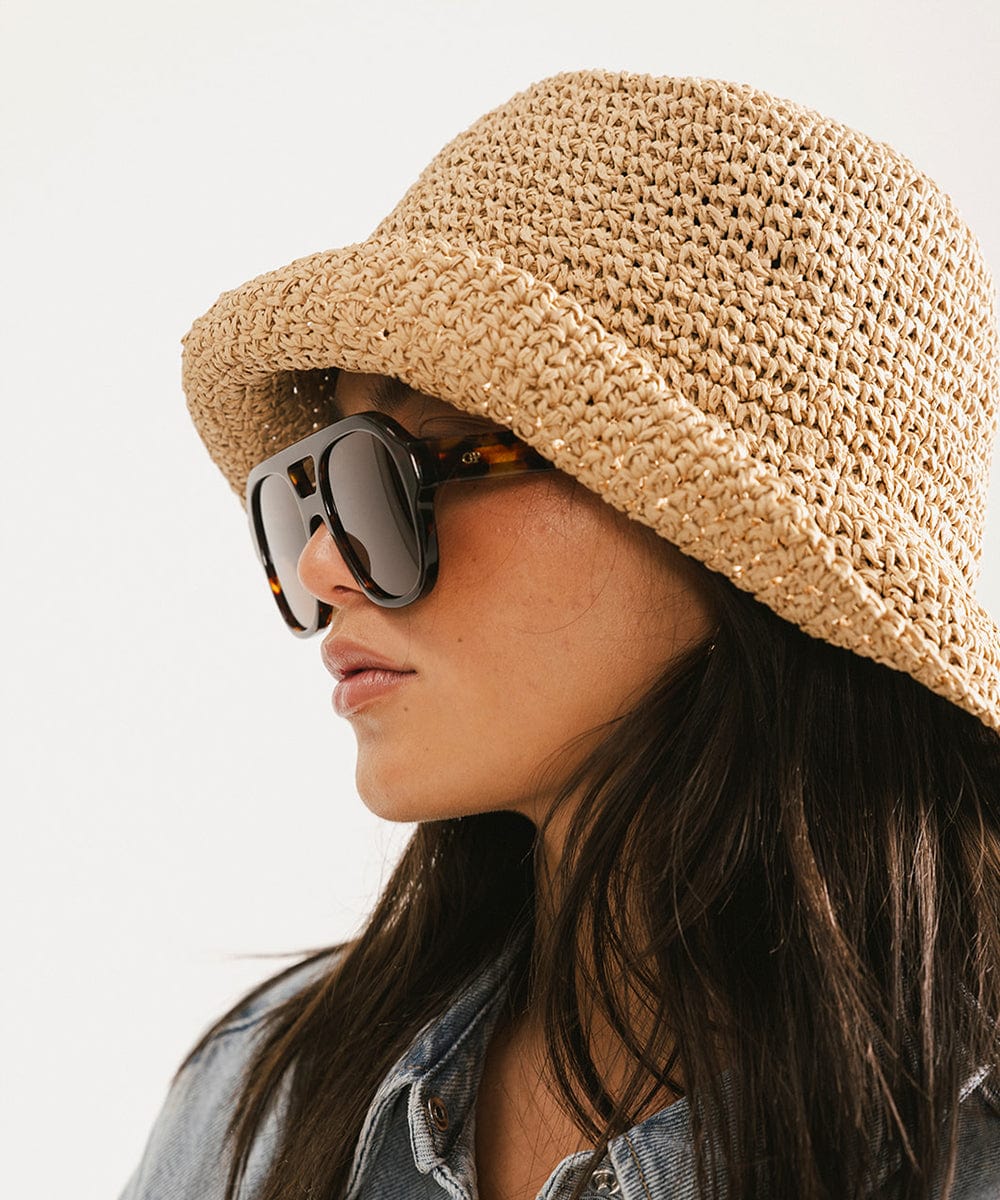 Goldie Aviator Sunglasses - GIGI PIP #color_tortoise