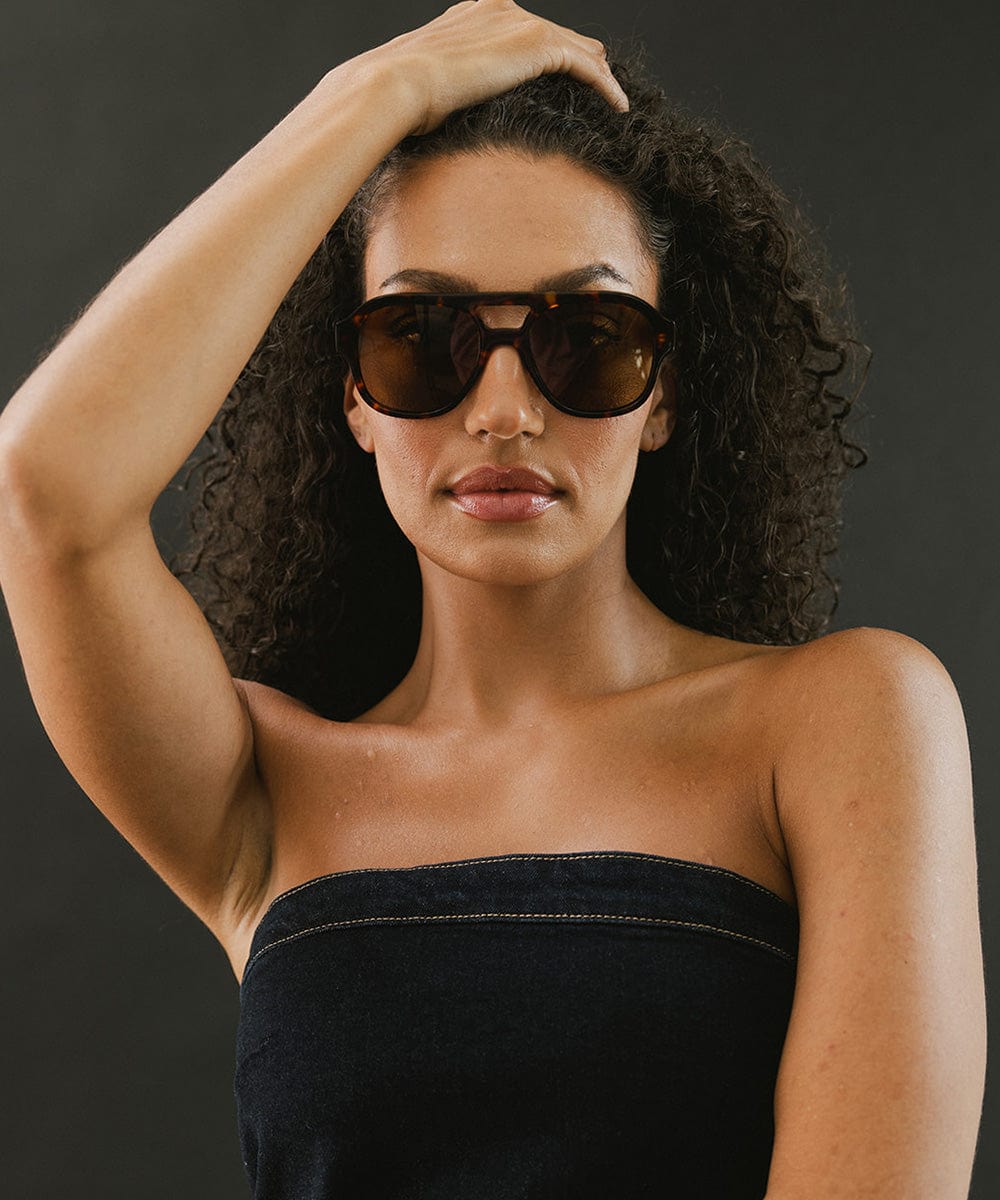 Goldie Aviator Sunglasses - GIGI PIP #color_tortoise