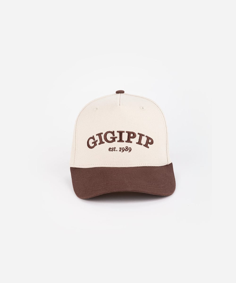 Truckers Gigi Pip Trucker Hat Cream - Chocolate Brown #color_cream - chocolate brown