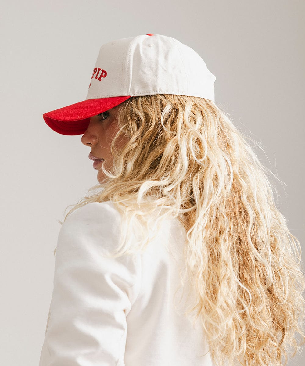 Gigi Pip Trucker Hat - GIGI PIP #color_cream - red