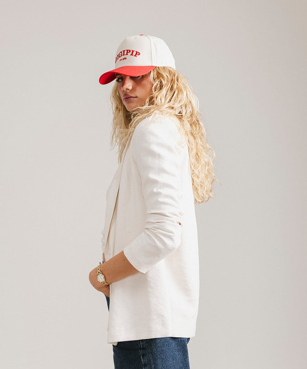 Gigi Pip Trucker Hat - GIGI PIP #color_cream - red