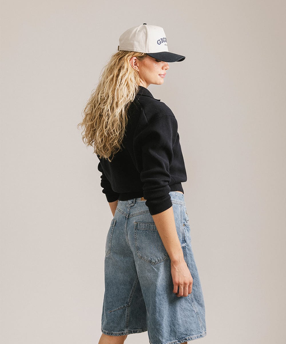 Gigi Pip Trucker Hat - GIGI PIP #color_cream - navy