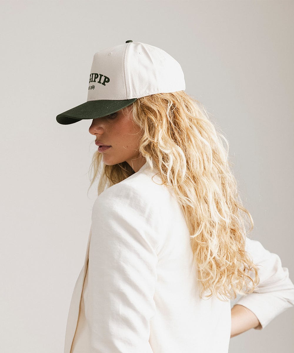 Gigi Pip Trucker Hat - GIGI PIP #color_cream - dark green