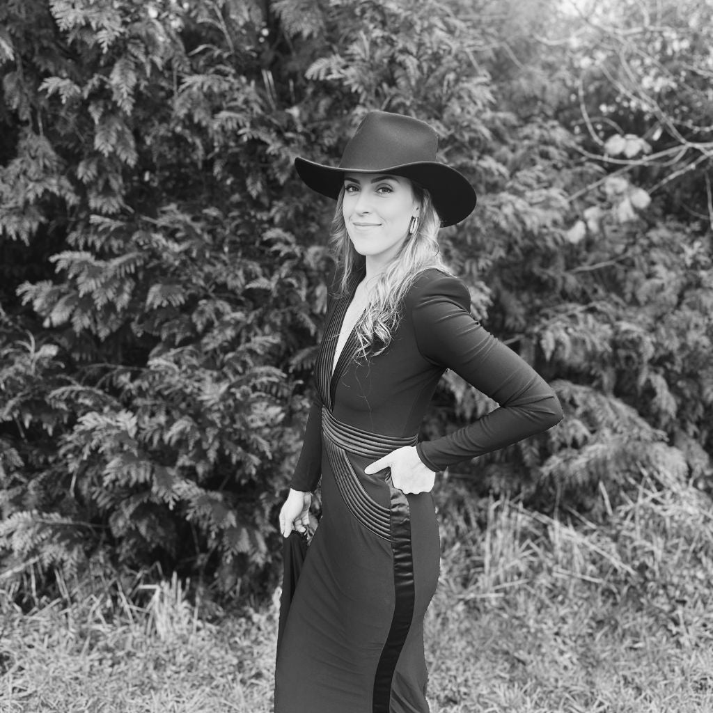 Woman outside wearing hat