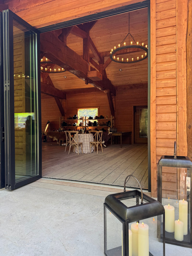 Luxury Wedding Welcome Dinner Hat Bar Event at Lone Mountain Ranch