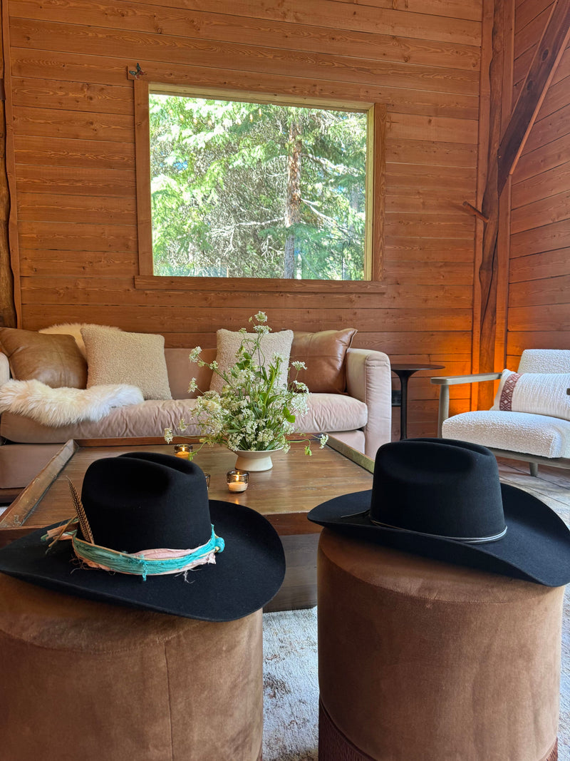 Luxury Wedding Welcome Dinner Hat Bar Event at Lone Mountain Ranch