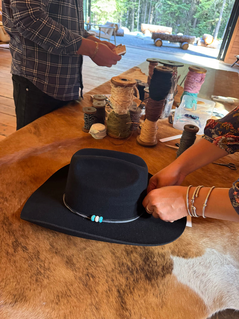 Luxury Wedding Welcome Dinner Hat Bar Event at Lone Mountain Ranch