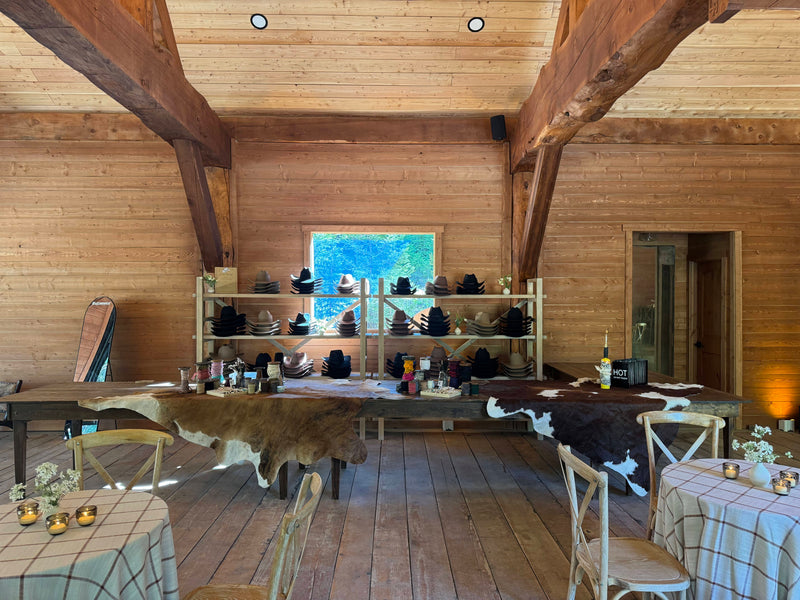 Luxury Wedding Welcome Dinner Hat Bar Event at Lone Mountain Ranch