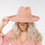 Gigi Pip hat bands + trims for women's hats - Cara Loren Vegan Wrap Band - leather vegan adjustable wrap band featuring gold plated metal hardware [tan]