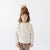 Gigi Pip beanies for kids - Milo Beanie - soft knit ribbers kid's beanie featuring a fold up brim with a rose gold Gigi Pip logo pin on the side of the fold and a pom pom on the center of the crown [chocolate brown]