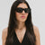 Gigi Pip sunglasses for women - Jackie Rectangle Sunglasses - rectangle style women's sunglasses with acetate frames + tri-acetate polarized lenses [white-tortoise]