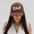 Gigi Pip trucker hats for women - Chill Foam Trucker Hat - 100% polyester foam + mesh trucker hat with a curved brim featuring the word "Chill" as a design across the front panel [chocolate brown]
