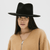 Gigi Pip felt hats for women - Zephyr Rancher - fedora teardrop crown with a stiff upturned brim [brown]