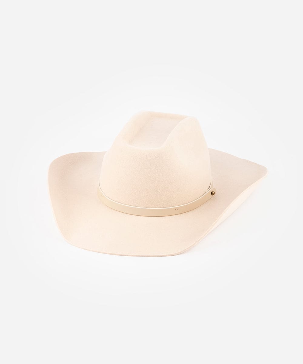 Beige cowboy hat on a white background #color_cream