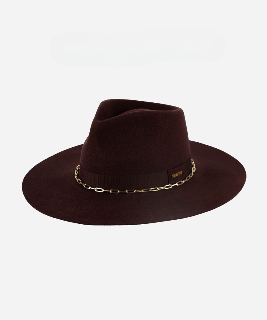 Raine Wide Brim Fedora - Dark Cherry  BLEMISHED - GIGI PIP