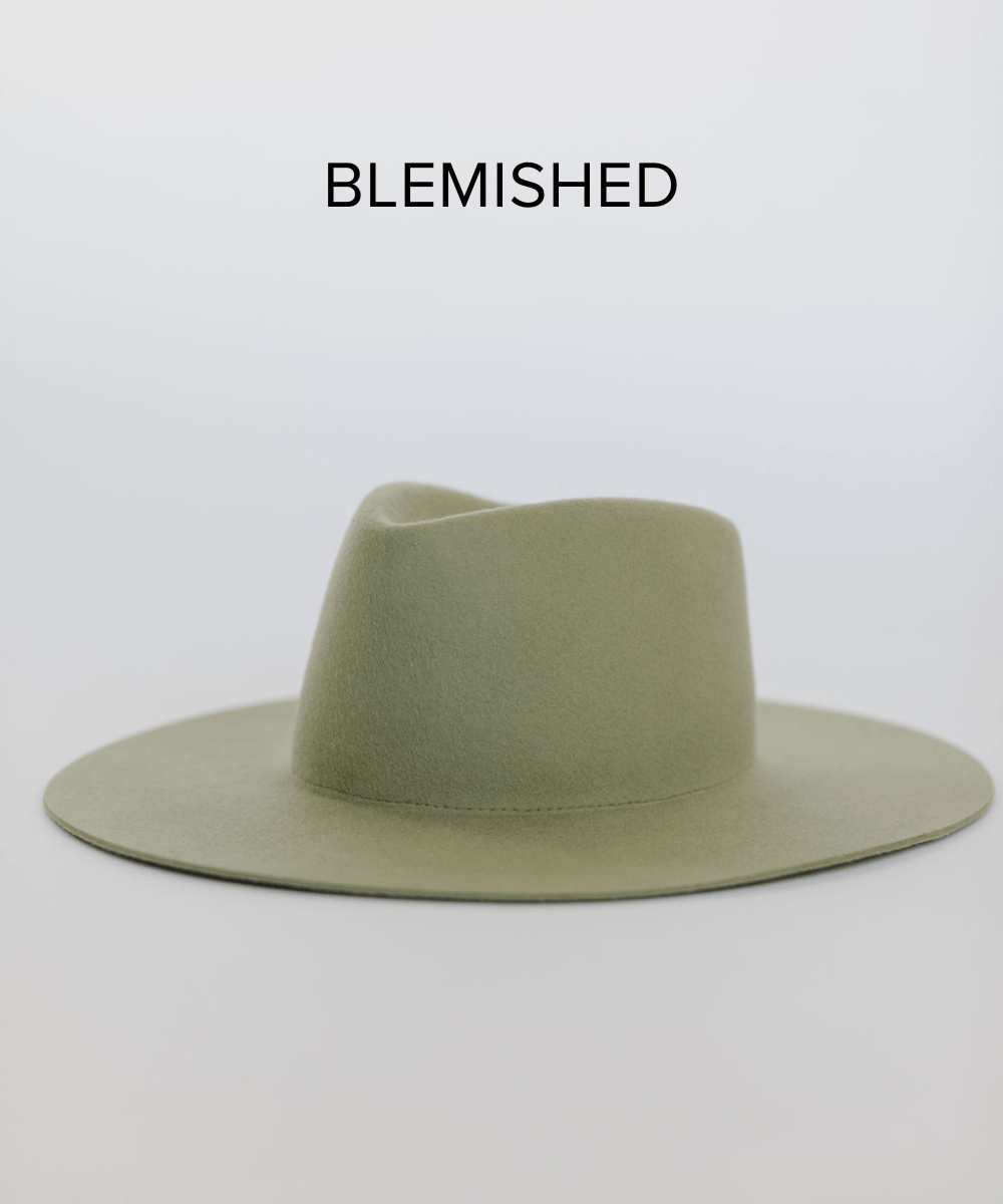 Felt Hats Dakota Dae Triangle Crown - Light Green BLEMISHED Light Green / XS 55