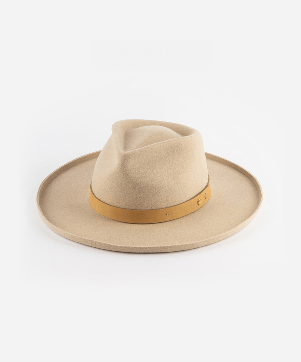 Luca Pencil Brim Teardrop Fedora - Cream BLEMISHED - GIGI PIP