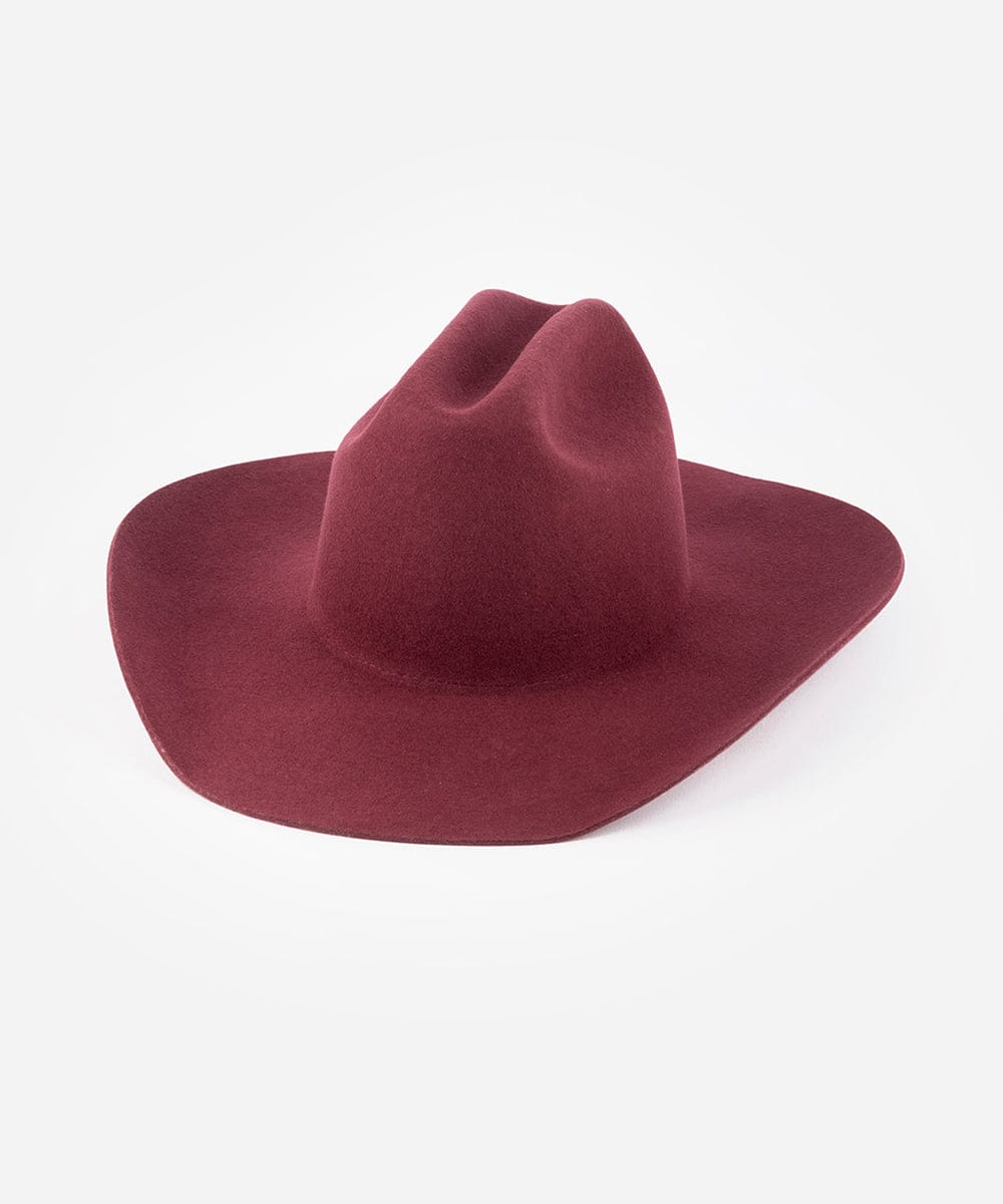 Merlot colored cowboy hat on a white background #color_merlot
