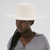 Gigi Pip felt hats for women - Ty Upturned Brim - tall telescope crown with a stiff, upturned brim [off white]