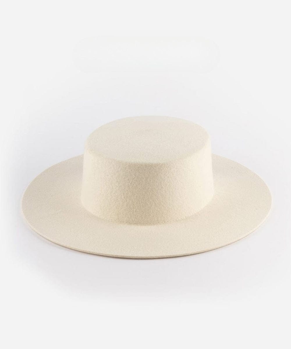 Dahlia Boater - Off White BLEMISHED - GIGI PIP