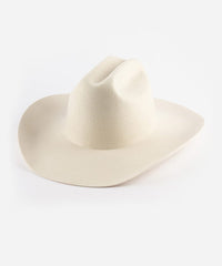 An Off White Teddy Cattleman cowboy hat with a wide brim and a true western cattleman crown. #color_off white