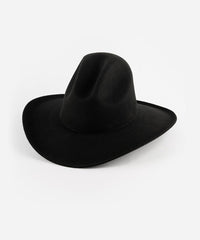 A black wide brim hat on a white background #color_black
