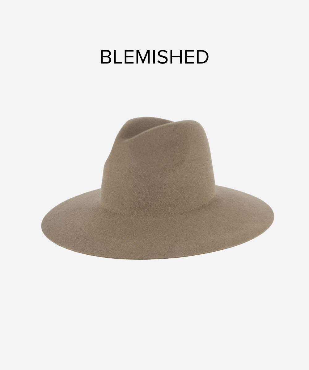 Felt Hats Emma Wide Brim Fedora - Sage BLEMISHED Sage / XS 55