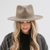 Gigi Pip felt hats for women - Zephyr Rancher - fedora teardrop crown with a stiff upturned brim [brown]