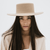 Gigi Pip felt hats for women - Dahlia Boater - boater-style crown with a stiff, wide flat brim [black]
